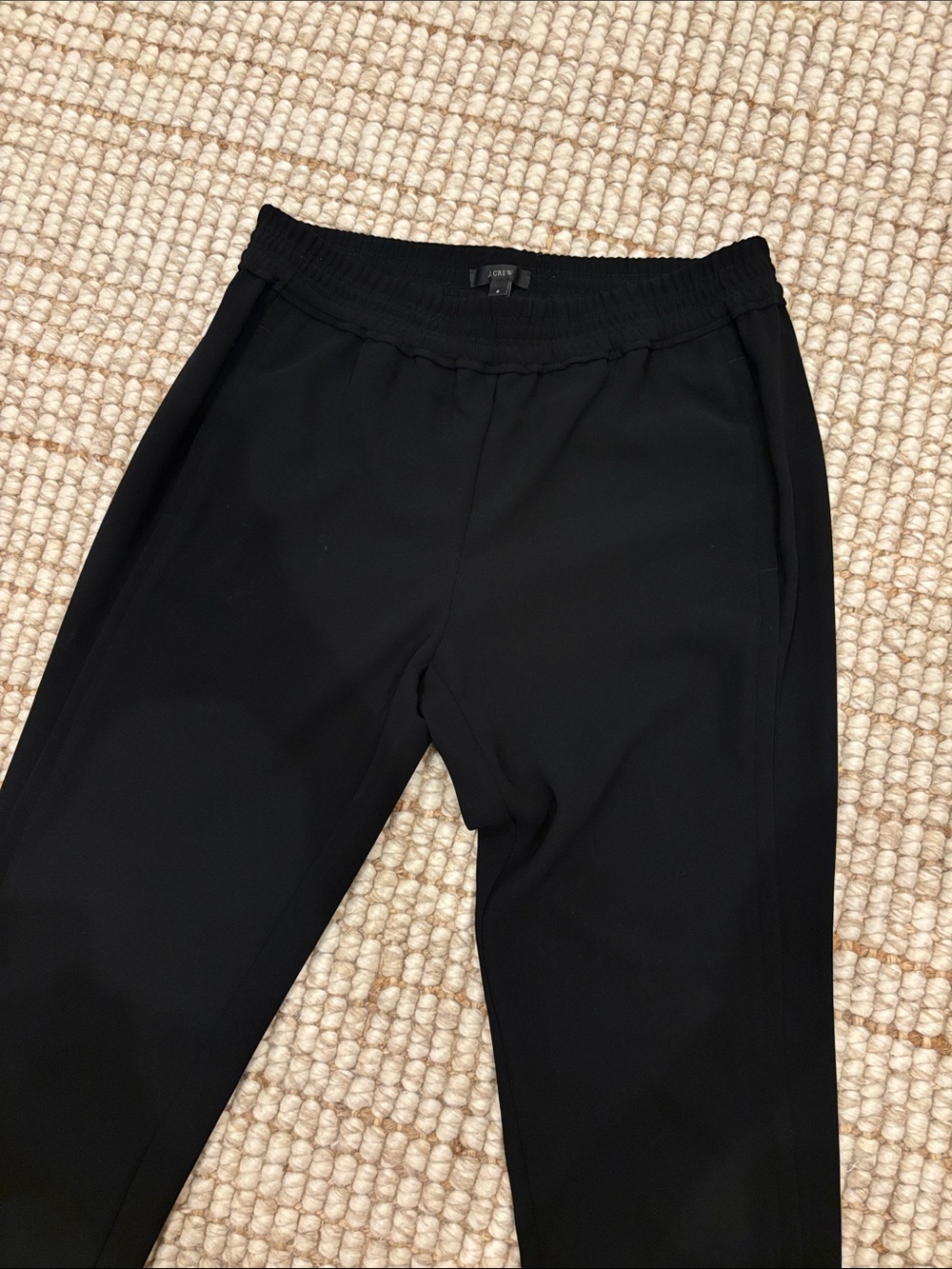 J. Crew Black Cropped Pull-On Dress Pants